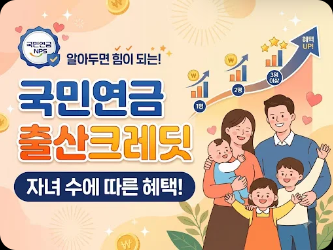 국민연금 출산크레딧, 자녀 수에 따른 가입기간 추가